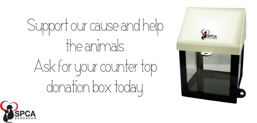 SPCA Sandakan donation box