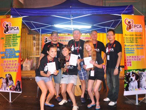 Volunteers at SPCA Prevention Booth Sandakan